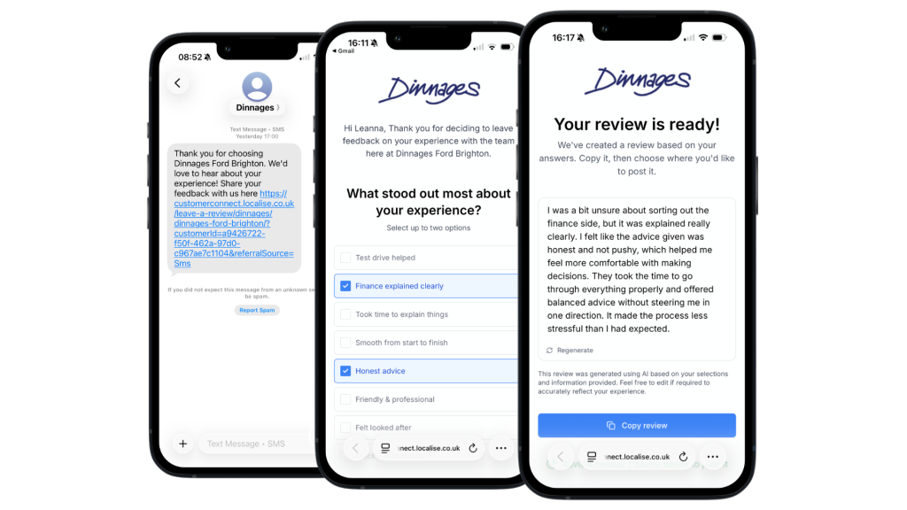 Customer Connect Review Invites